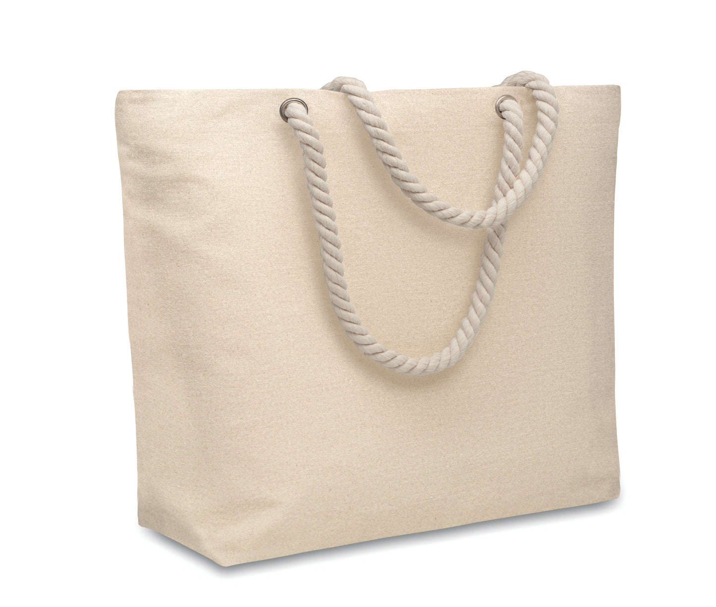Strand- oder Einkaufstasche aus recycelter Baumwolle (80 % recycelte Baumwolle 20 %