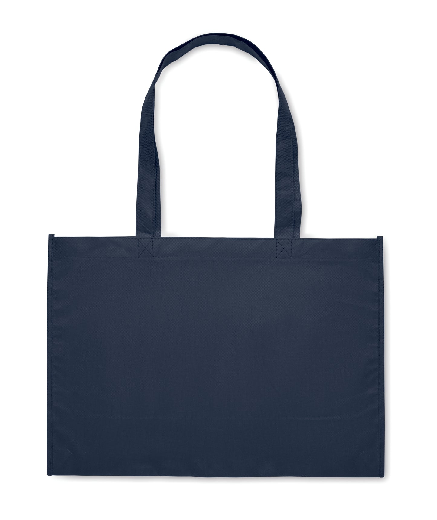 Einkaufs- oder Strandtasche aus RPET-Non Woven mit Seitenfalz und langen Tragegriffen. 80
