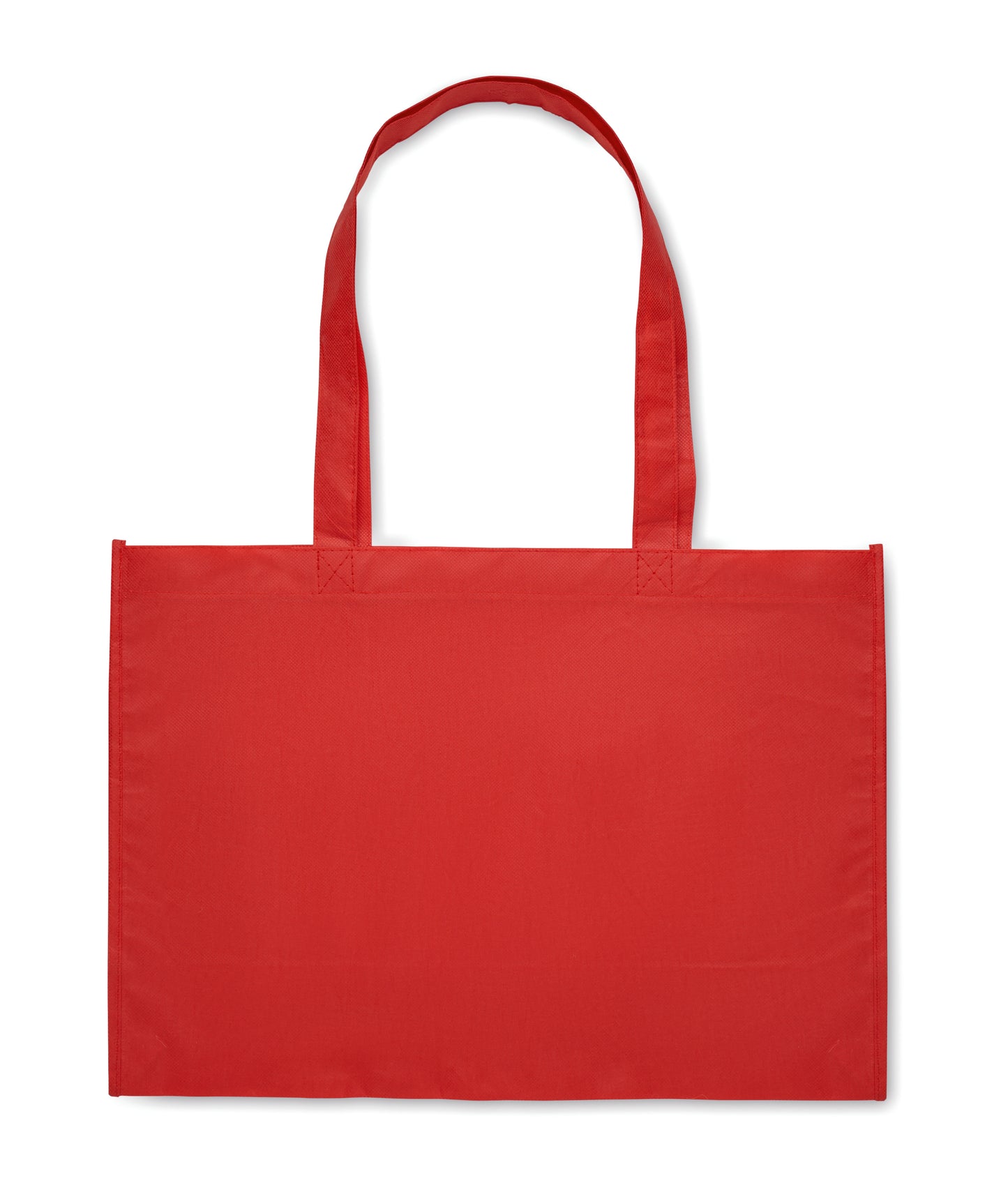 Einkaufs- oder Strandtasche aus RPET-Non Woven mit Seitenfalz und langen Tragegriffen. 80