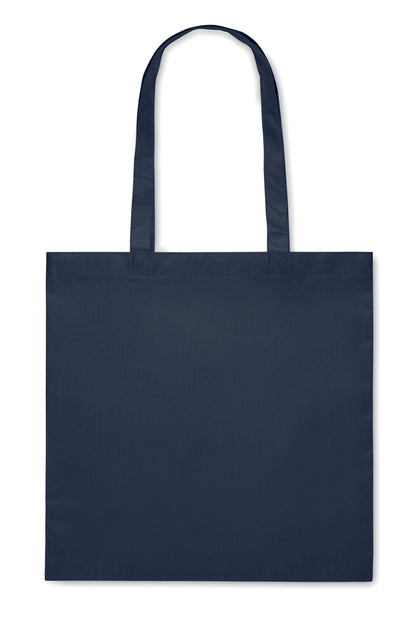 Einkaufs- oder Strandtasche aus RPET-Non Woven mit Seitenfalz und langen Tragegriffen. 80