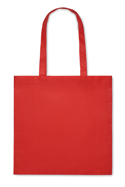 Einkaufs- oder Strandtasche aus RPET-Non Woven mit Seitenfalz und langen Tragegriffen. 80