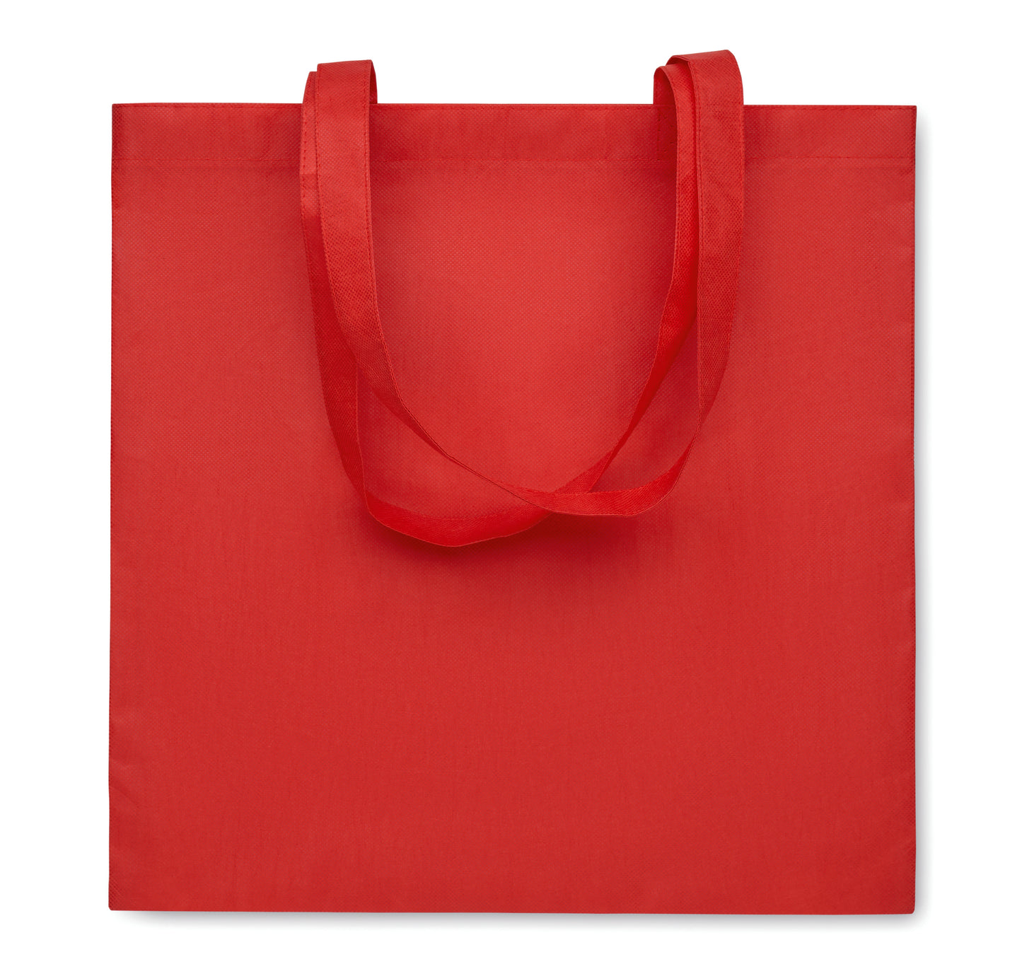 Einkaufs- oder Strandtasche aus RPET-Non Woven mit Seitenfalz und langen Tragegriffen. 80