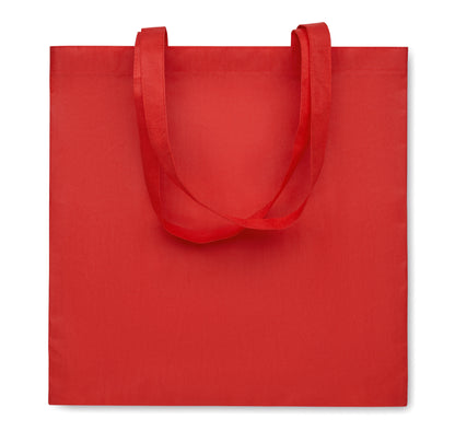 Einkaufs- oder Strandtasche aus RPET-Non Woven mit Seitenfalz und langen Tragegriffen. 80