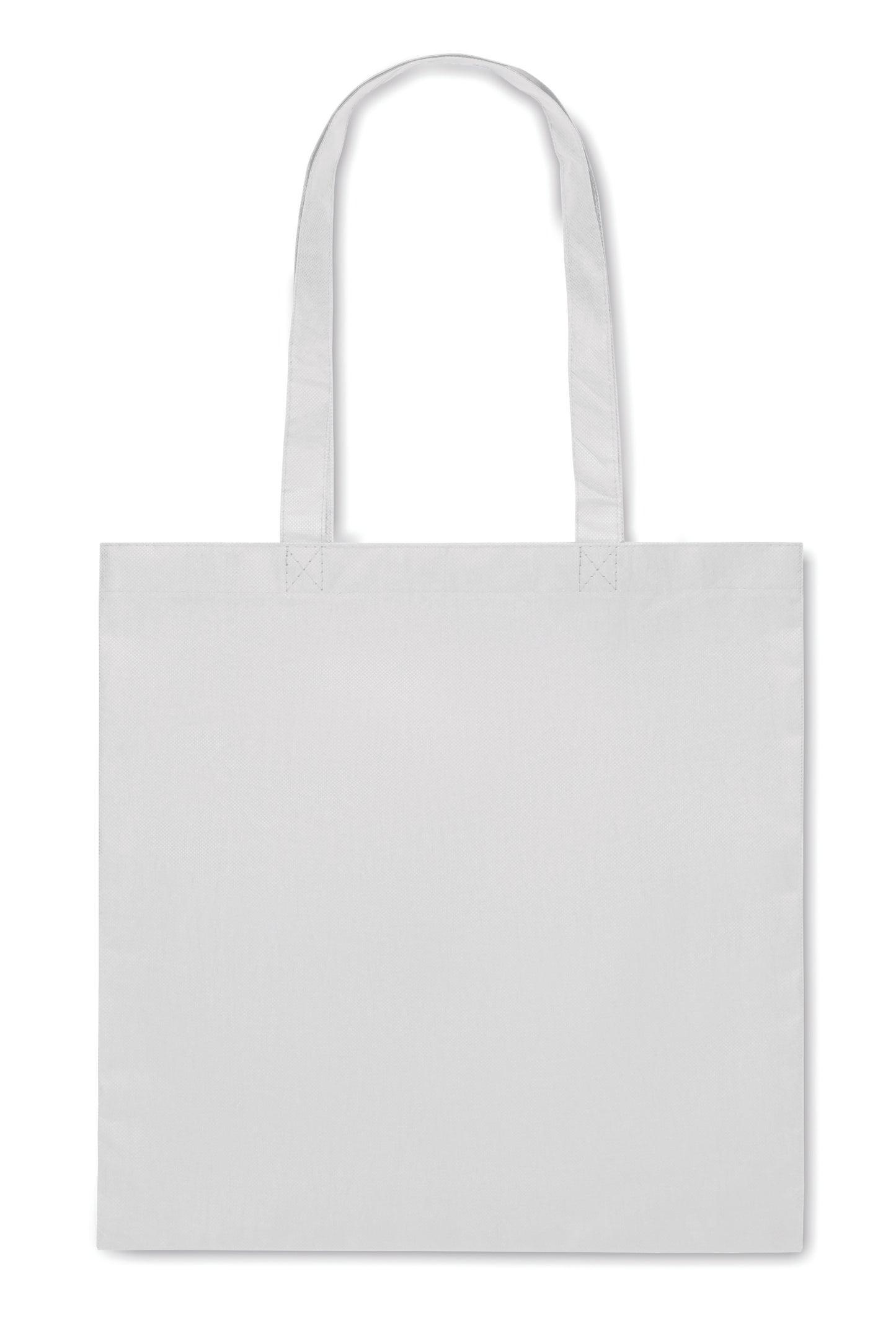Einkaufs- oder Strandtasche aus RPET-Non Woven mit Seitenfalz und langen Tragegriffen. 80