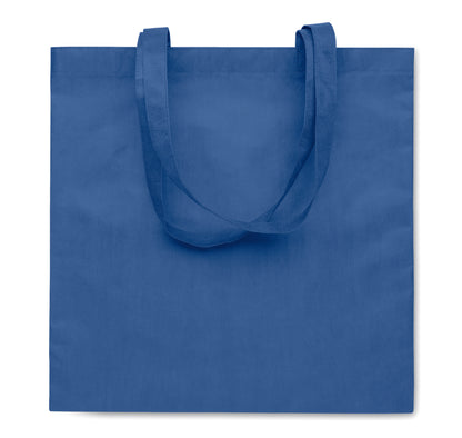 Einkaufs- oder Strandtasche aus RPET-Non Woven mit Seitenfalz und langen Tragegriffen. 80