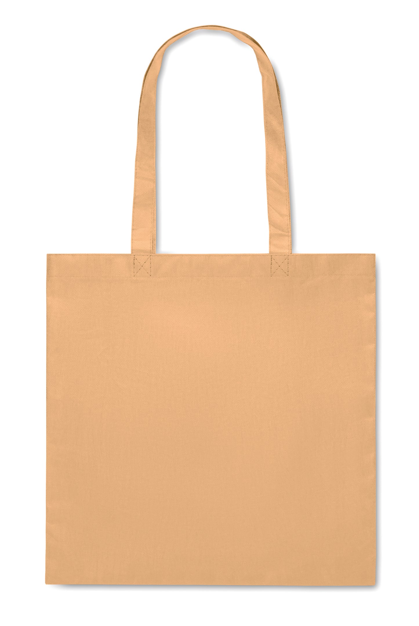 Einkaufs- oder Strandtasche aus RPET-Non Woven mit Seitenfalz und langen Tragegriffen. 80