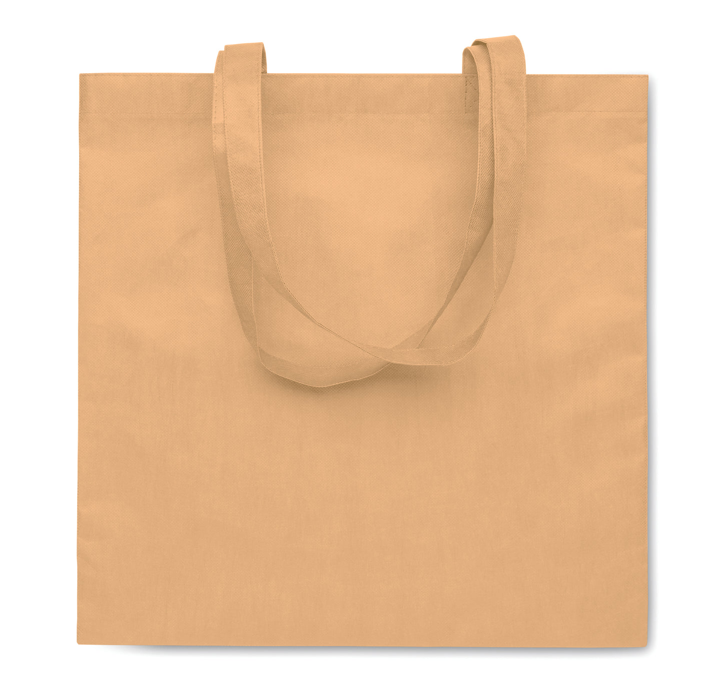 Einkaufs- oder Strandtasche aus RPET-Non Woven mit Seitenfalz und langen Tragegriffen. 80
