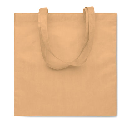 Einkaufs- oder Strandtasche aus RPET-Non Woven mit Seitenfalz und langen Tragegriffen. 80
