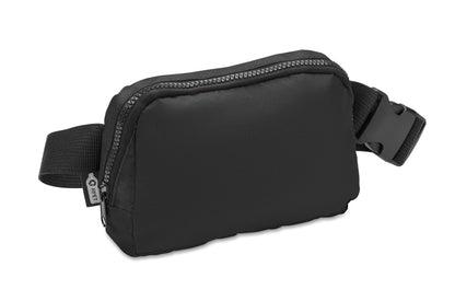 Gürteltasche aus 300D RPET Polyester mit Futter aus 210D RPET.