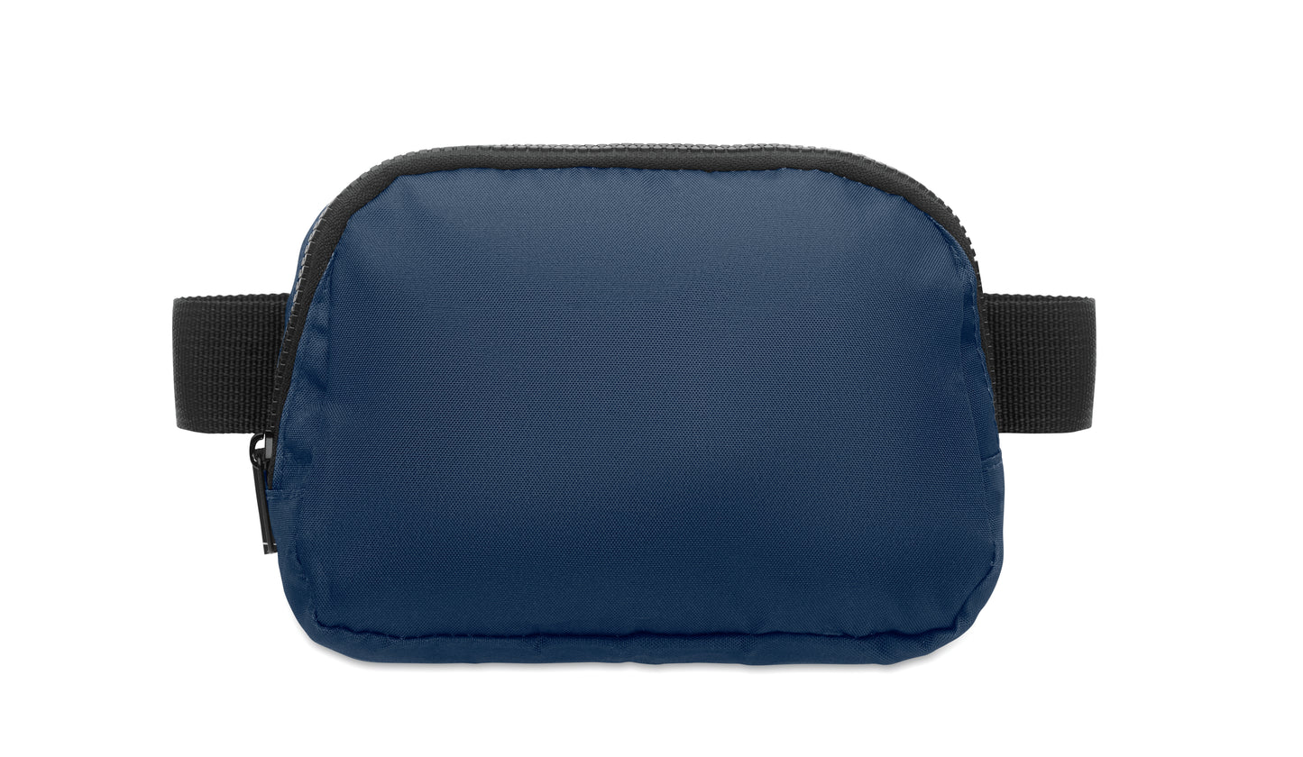 Gürteltasche aus 300D RPET Polyester mit Futter aus 210D RPET.
