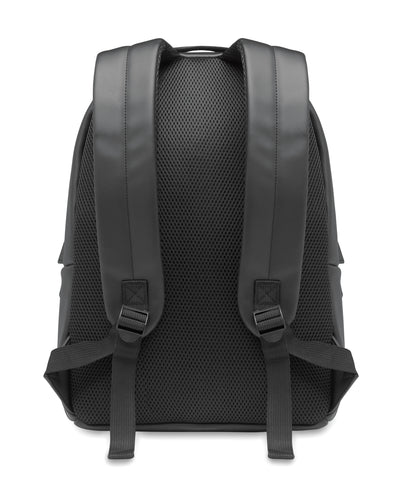 Rucksack aus weichem PU. 15'''' Laptop Fach. Fronttasche mit Reißverschluss. Gepolsterter Rücken