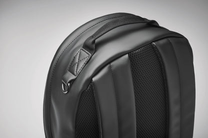 Rucksack aus weichem PU. 15'''' Laptop Fach. Fronttasche mit Reißverschluss. Gepolsterter Rücken