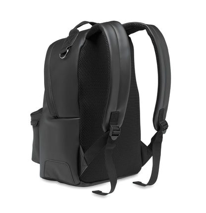 Rucksack aus weichem PU. 15'''' Laptop Fach. Fronttasche mit Reißverschluss. Gepolsterter Rücken