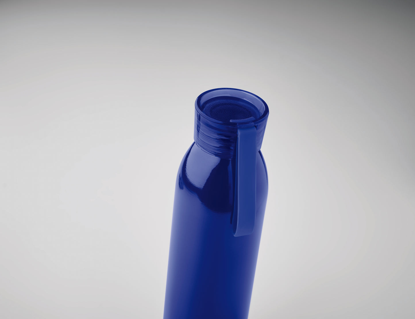 Einwandige Trinkflasche aus Edelstahl mit PP-Deckel und Silikonaufhänger. Füllmenge: 650 ml. Da