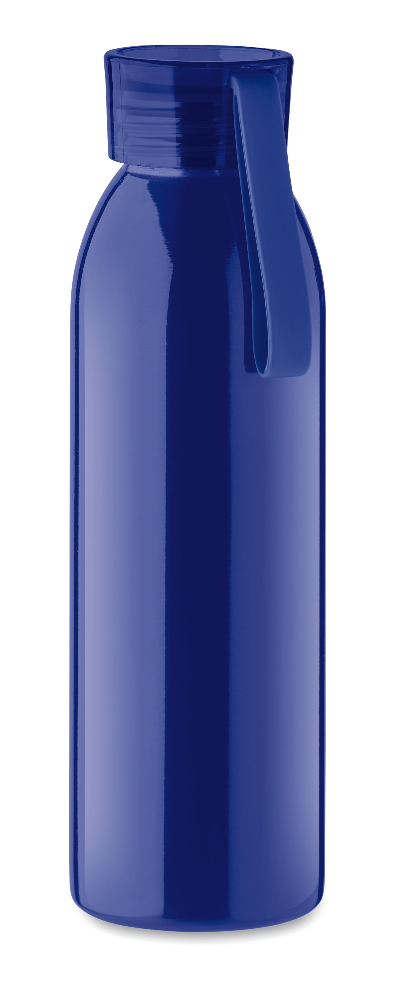 Einwandige Trinkflasche aus Edelstahl mit PP-Deckel und Silikonaufhänger. Füllmenge: 650 ml. Da