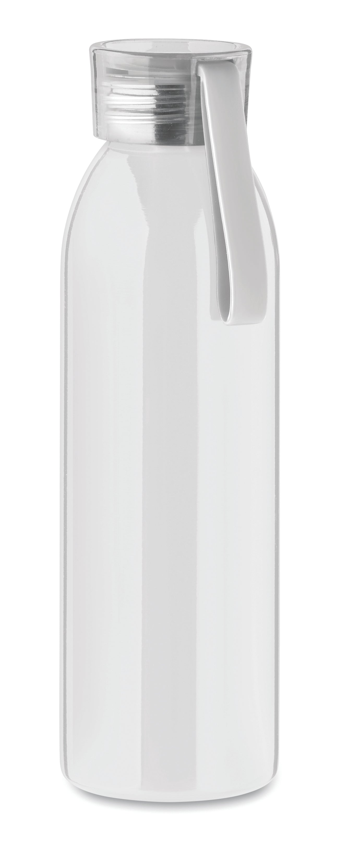 Einwandige Trinkflasche aus Edelstahl mit PP-Deckel und Silikonaufhänger. Füllmenge: 650 ml. Da