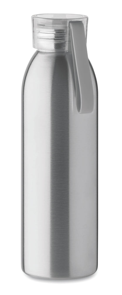 Einwandige Trinkflasche aus Edelstahl mit PP-Deckel und Silikonaufhänger. Füllmenge: 650 ml. Da