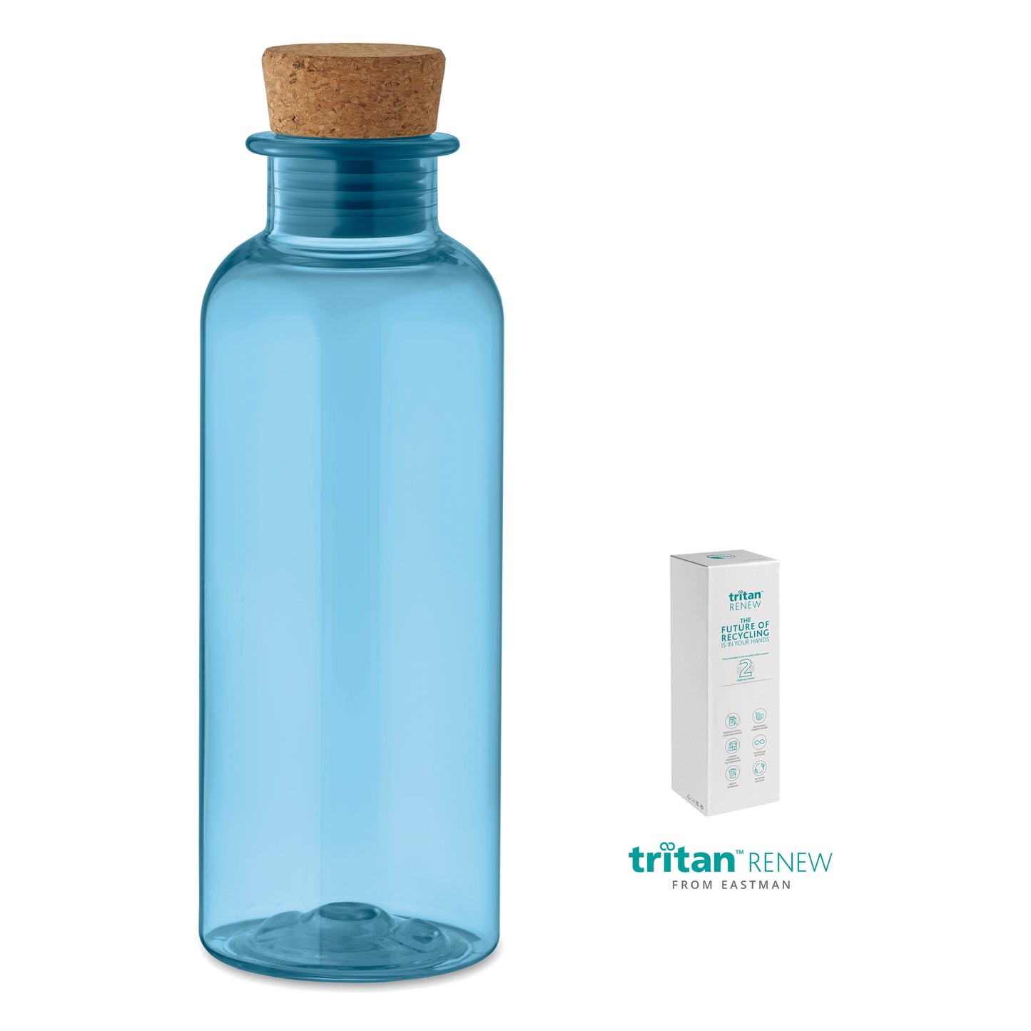 Trinkflasche aus Tritan Renew™. BPA-frei. Verschluss aus Kork. Füllmenge: 500 ml. Dieses