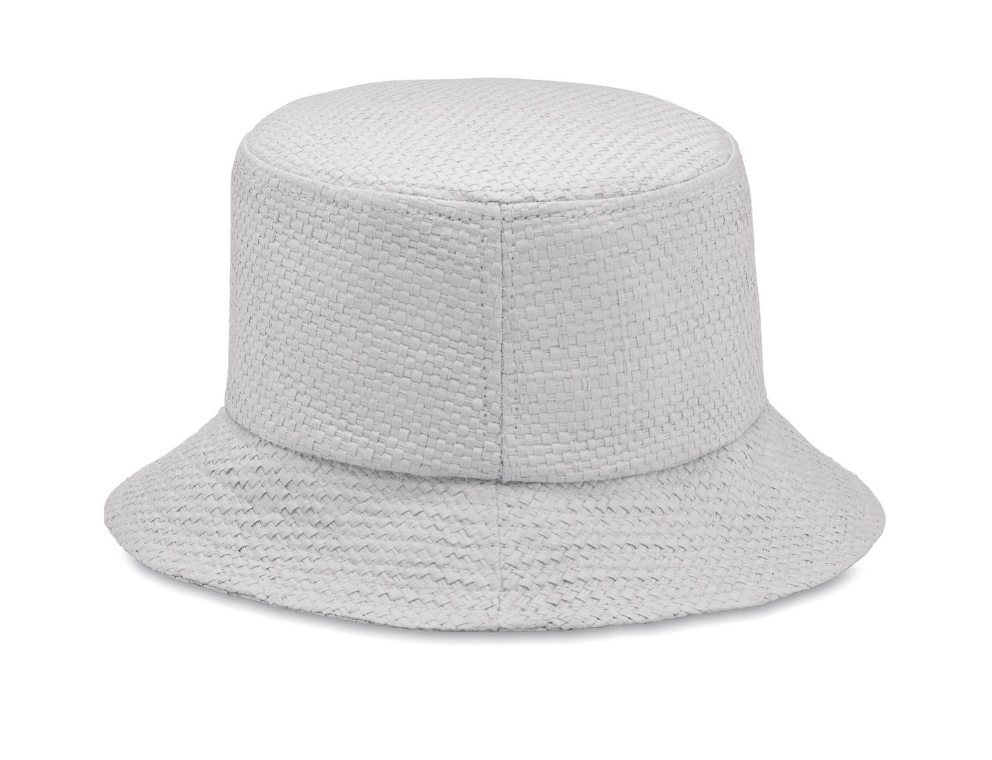 Bucket Hat aus Papierstroh.