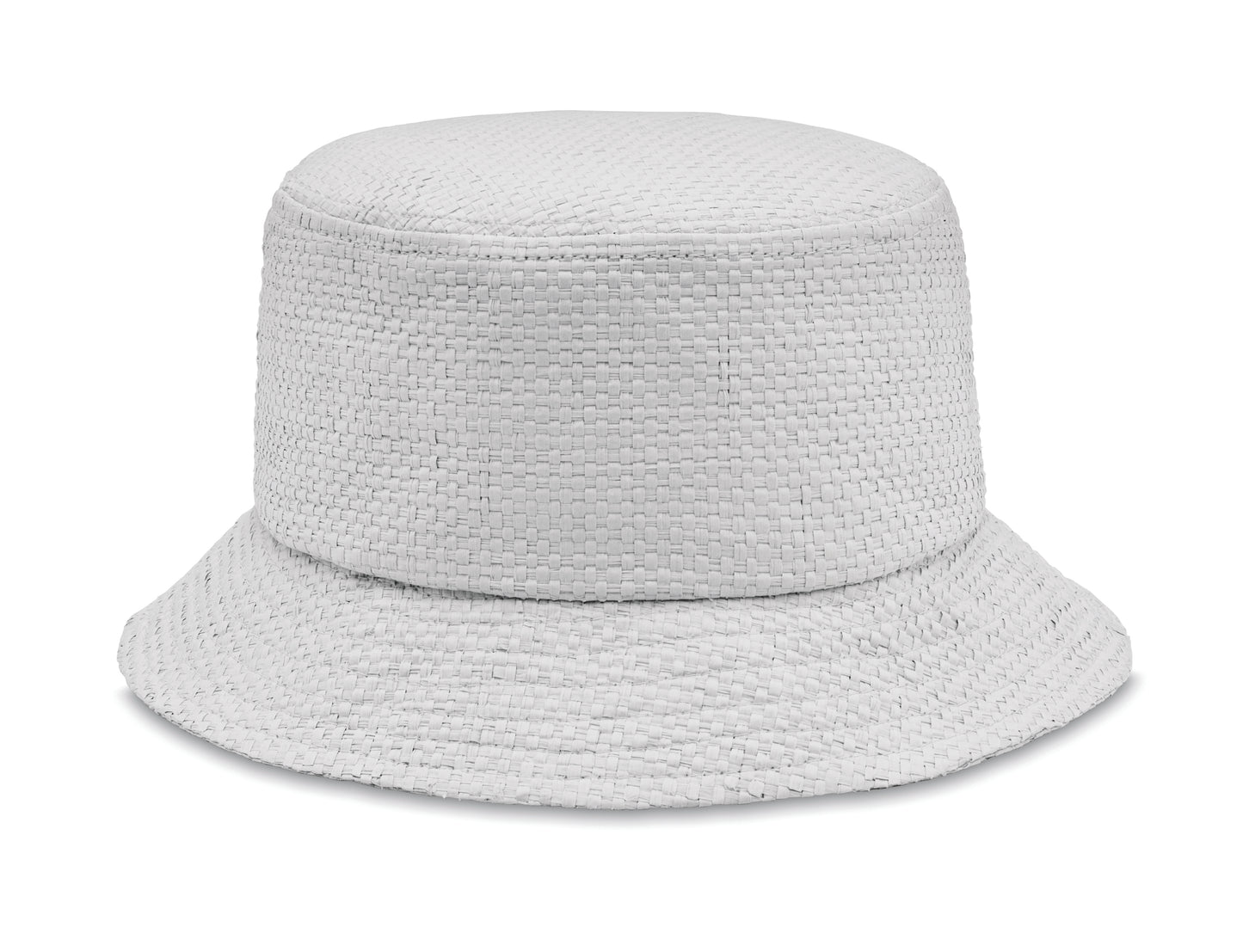 Bucket Hat aus Papierstroh.