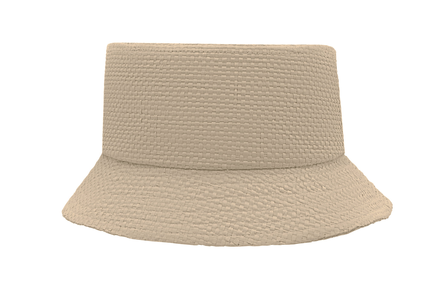 Bucket Hat aus Papierstroh.