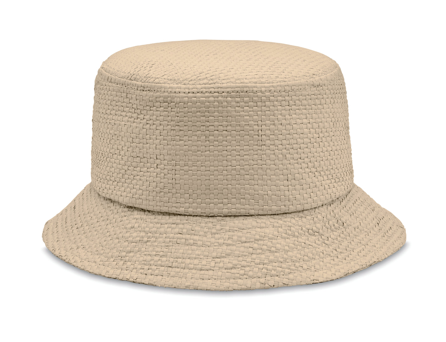 Bucket Hat aus Papierstroh.