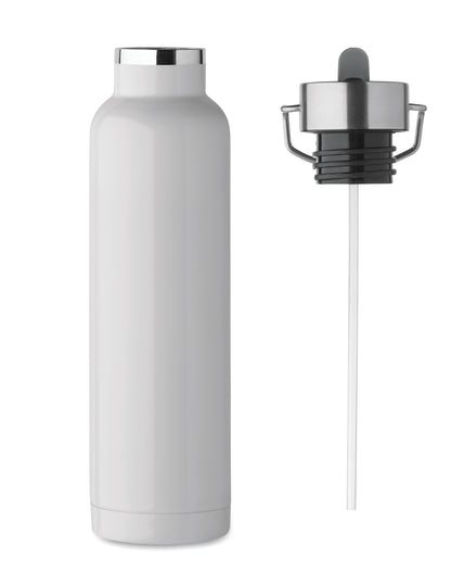 Doppelwandige Vakuum-Isolierflasche aus recyceltem Edelstahl (90% recycelter Edelstahl und 10% Edelstahl) mit