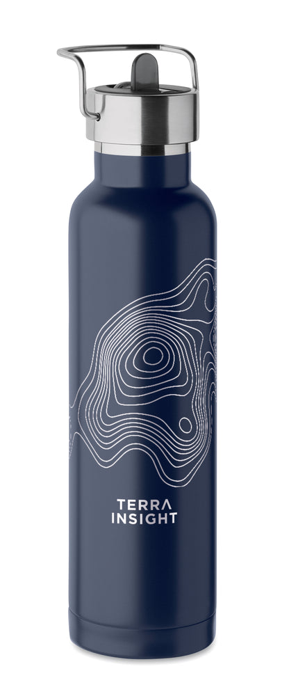 Doppelwandige Vakuum-Isolierflasche aus recyceltem Edelstahl (90% recycelter Edelstahl und 10% Edelstahl) mit