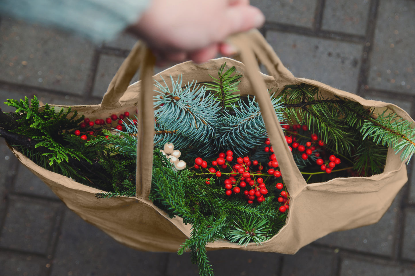 Einkaufstasche aus recycelter Post-Consumer-Baumwolle (70 % recycelte Baumwolle und 30 % RPET)