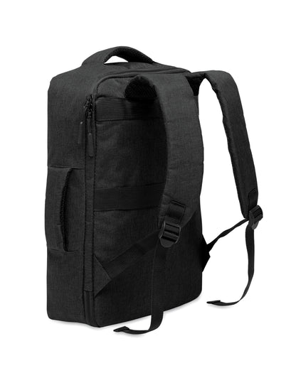 Schlanker 15'''' Laptop-Rucksack aus 300D RPET mit 210D RPET-Futter. Laptopfach 2 Innentaschen
