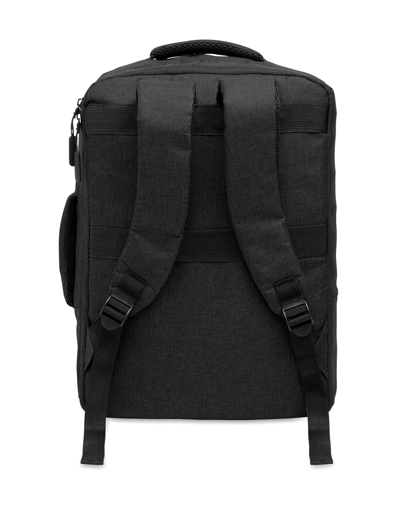Schlanker 15'''' Laptop-Rucksack aus 300D RPET mit 210D RPET-Futter. Laptopfach 2 Innentaschen