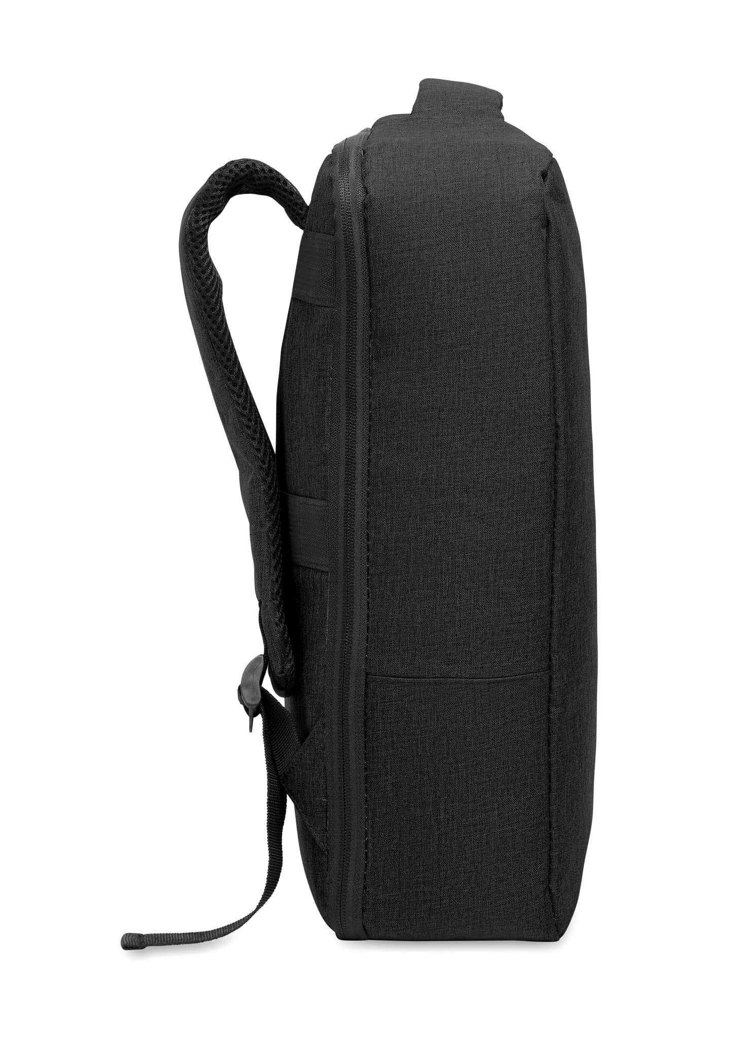 Schlanker 15'''' Laptop-Rucksack aus 300D RPET mit 210D RPET-Futter. Laptopfach 2 Innentaschen