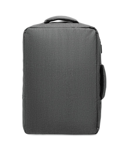 Schlanker 15'''' Laptop-Rucksack aus 300D RPET mit 210D RPET-Futter. Laptopfach 2 Innentaschen