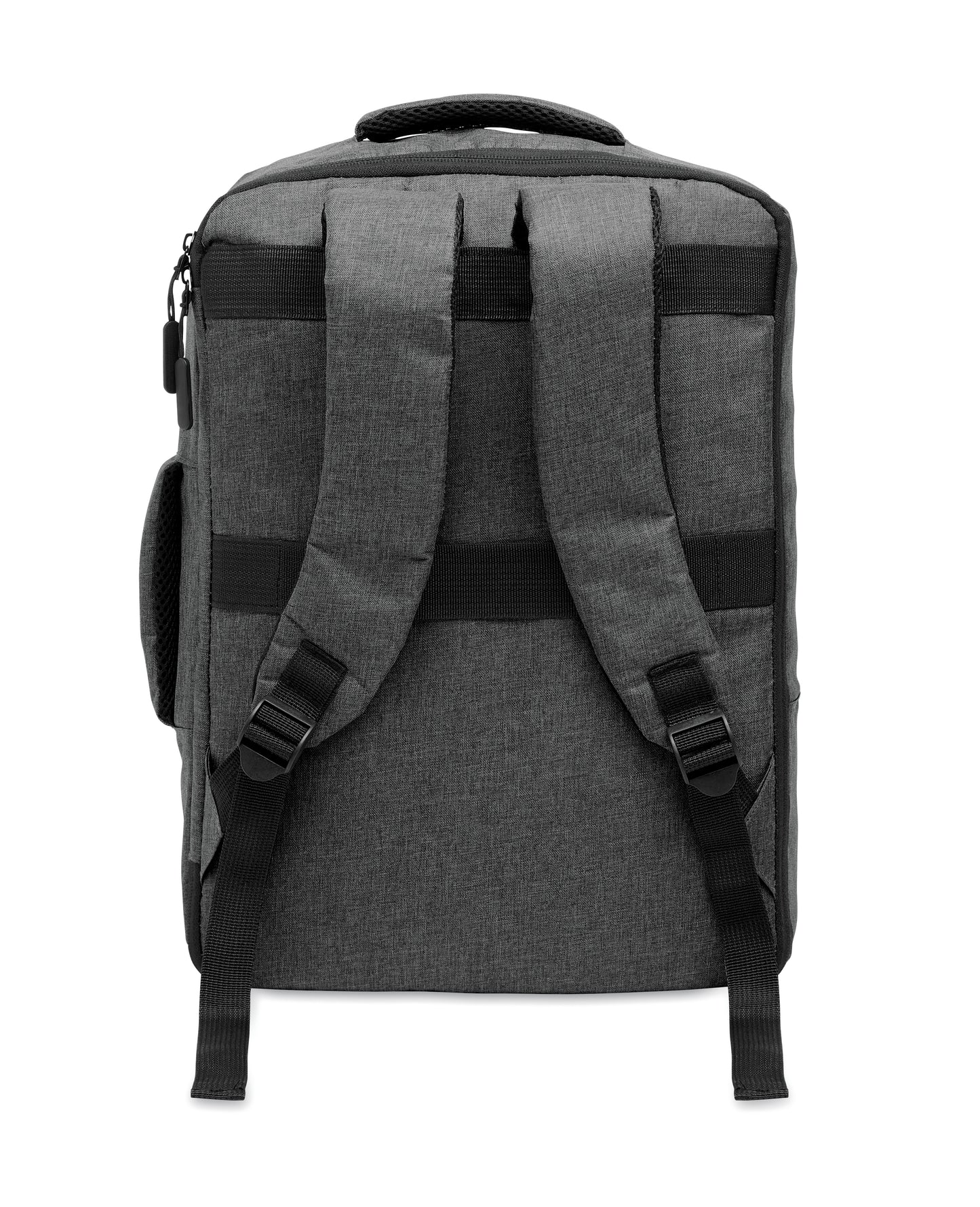Schlanker 15'''' Laptop-Rucksack aus 300D RPET mit 210D RPET-Futter. Laptopfach 2 Innentaschen
