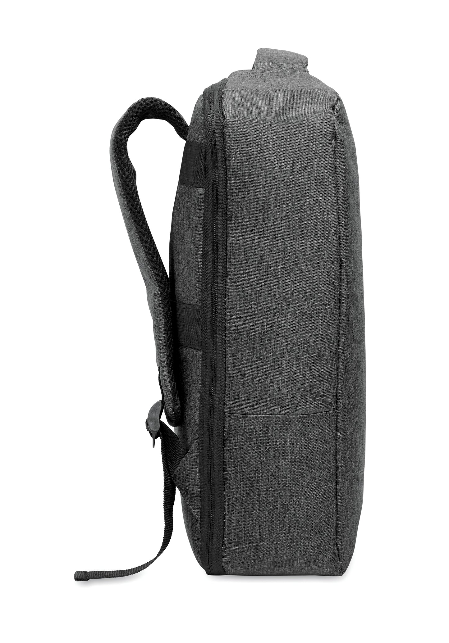 Schlanker 15'''' Laptop-Rucksack aus 300D RPET mit 210D RPET-Futter. Laptopfach 2 Innentaschen