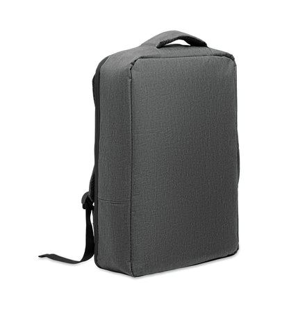 Schlanker 15'''' Laptop-Rucksack aus 300D RPET mit 210D RPET-Futter. Laptopfach 2 Innentaschen