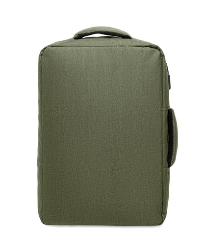 Schlanker 15'''' Laptop-Rucksack aus 300D RPET mit 210D RPET-Futter. Laptopfach 2 Innentaschen