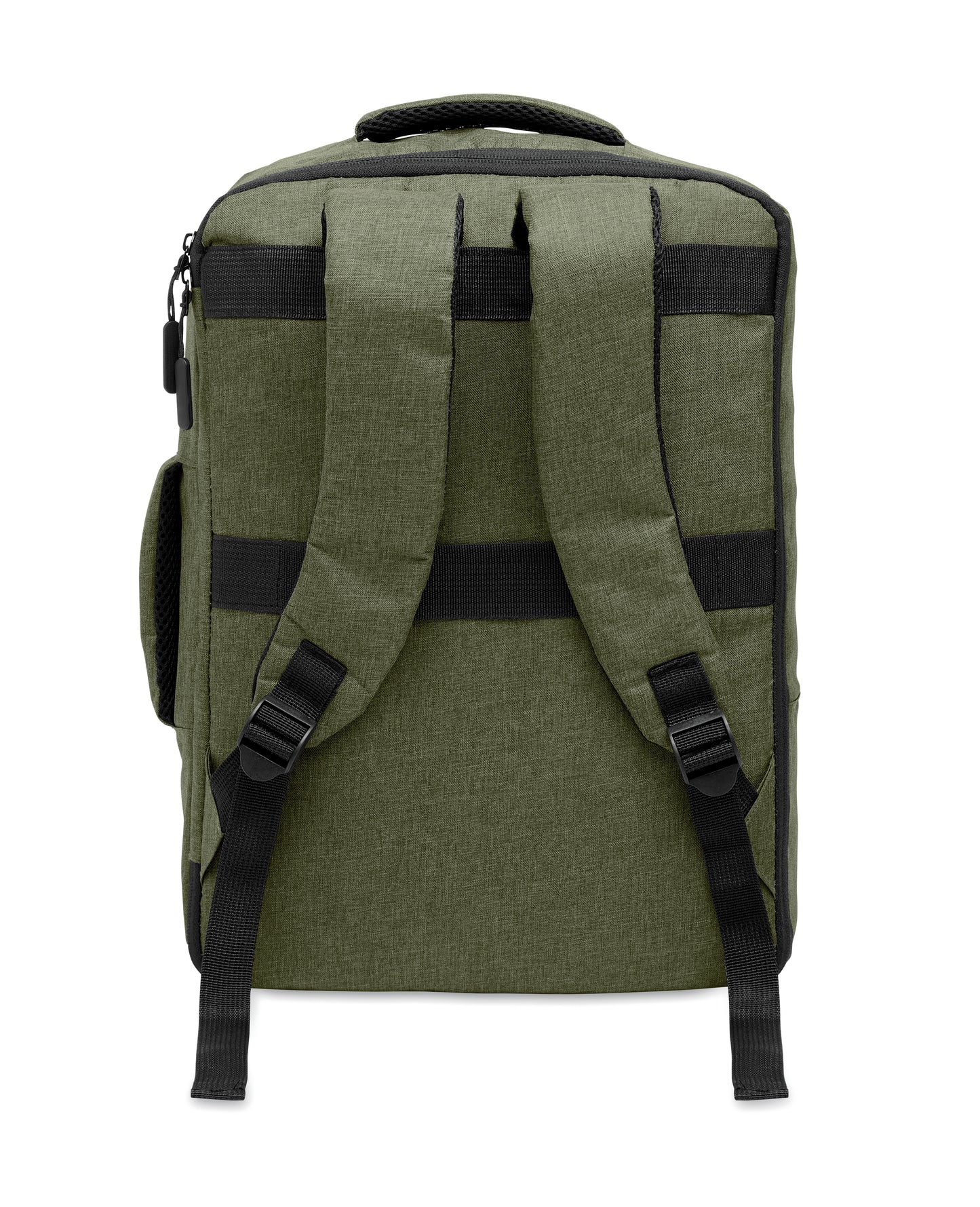 Schlanker 15'''' Laptop-Rucksack aus 300D RPET mit 210D RPET-Futter. Laptopfach 2 Innentaschen