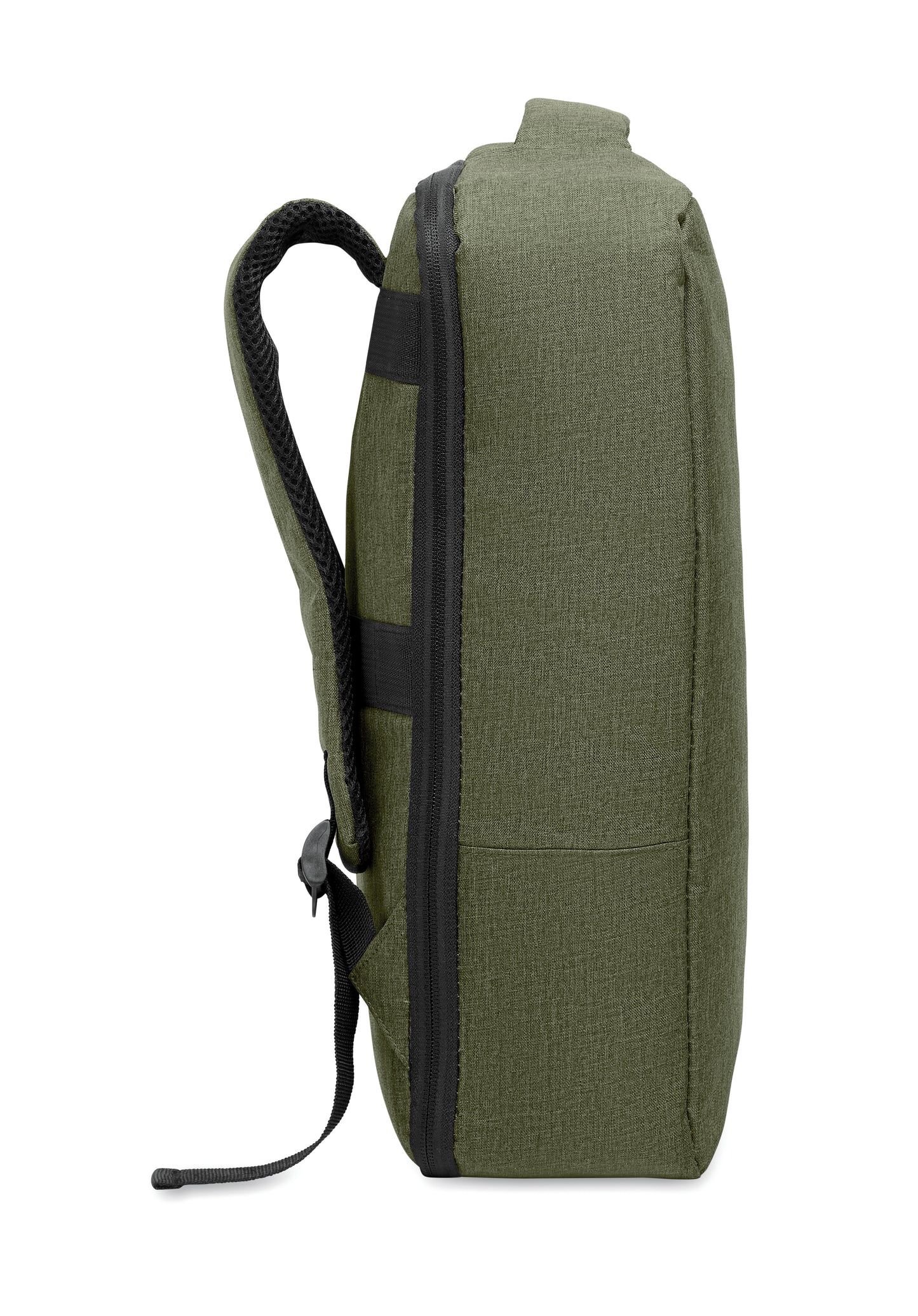 Schlanker 15'''' Laptop-Rucksack aus 300D RPET mit 210D RPET-Futter. Laptopfach 2 Innentaschen