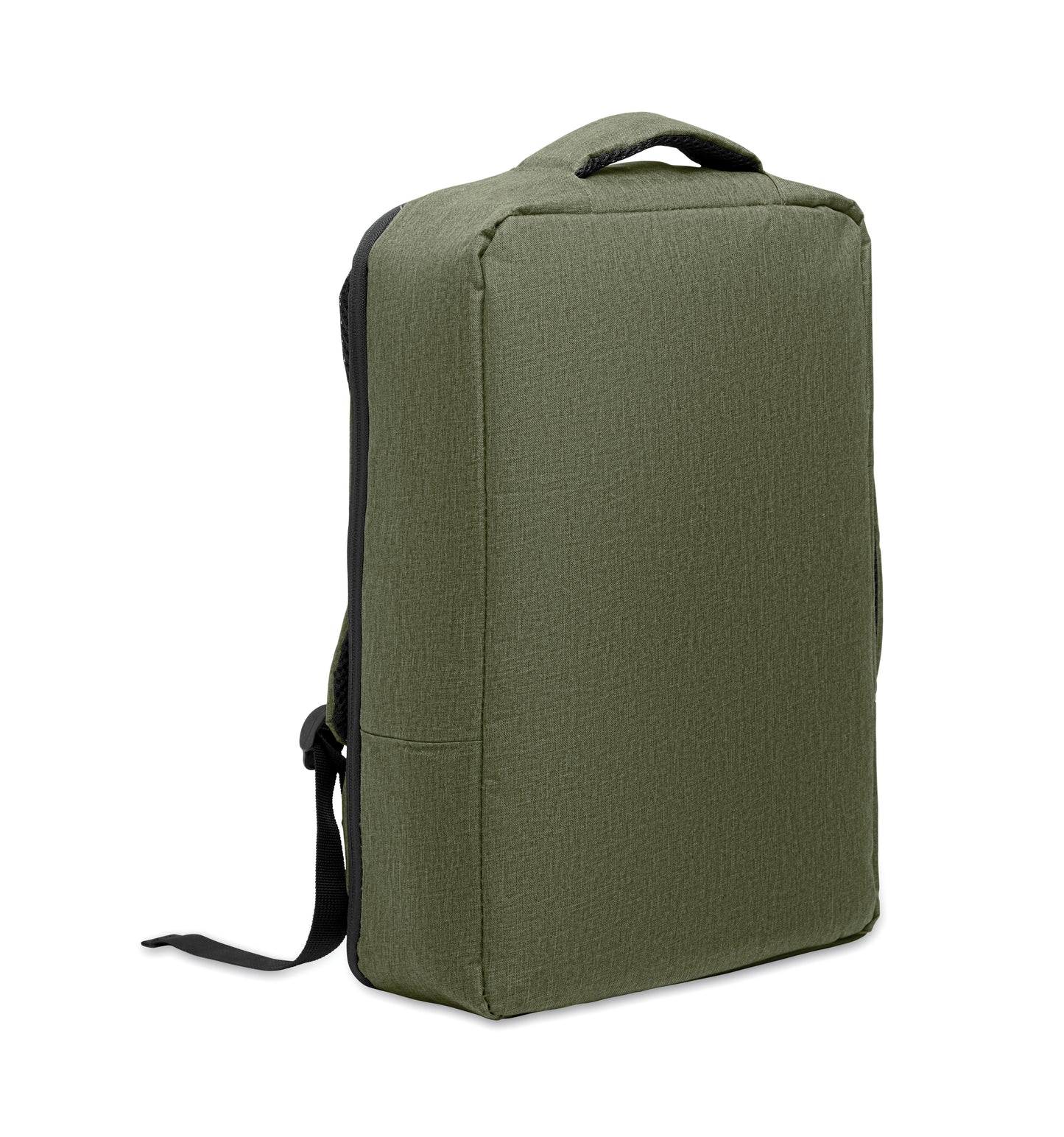 Schlanker 15'''' Laptop-Rucksack aus 300D RPET mit 210D RPET-Futter. Laptopfach 2 Innentaschen