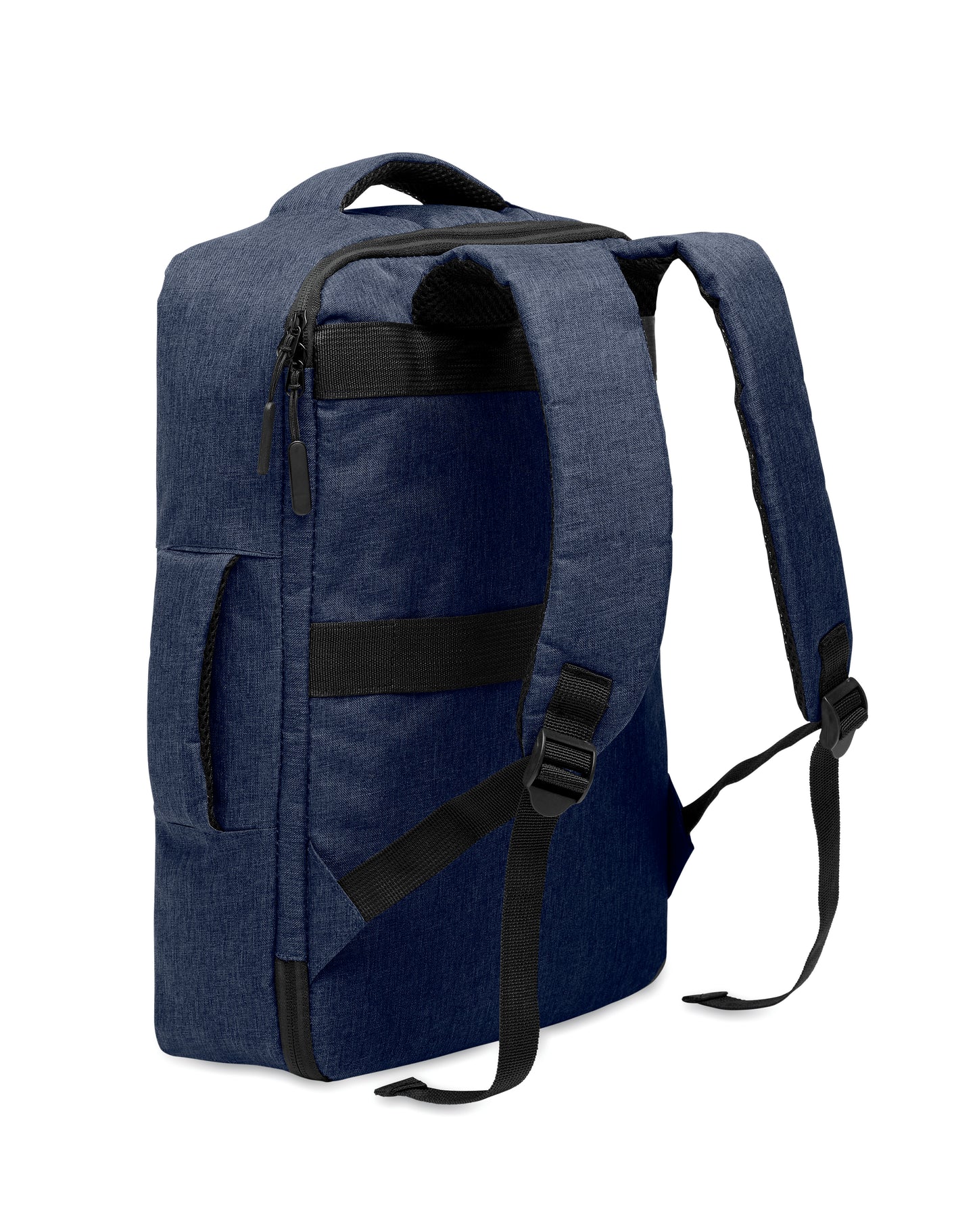 Schlanker 15'''' Laptop-Rucksack aus 300D RPET mit 210D RPET-Futter. Laptopfach 2 Innentaschen