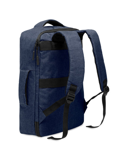 Schlanker 15'''' Laptop-Rucksack aus 300D RPET mit 210D RPET-Futter. Laptopfach 2 Innentaschen