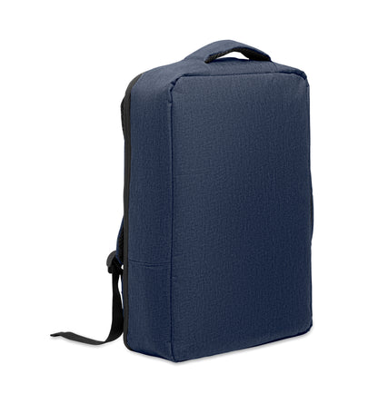 Schlanker 15'''' Laptop-Rucksack aus 300D RPET mit 210D RPET-Futter. Laptopfach 2 Innentaschen