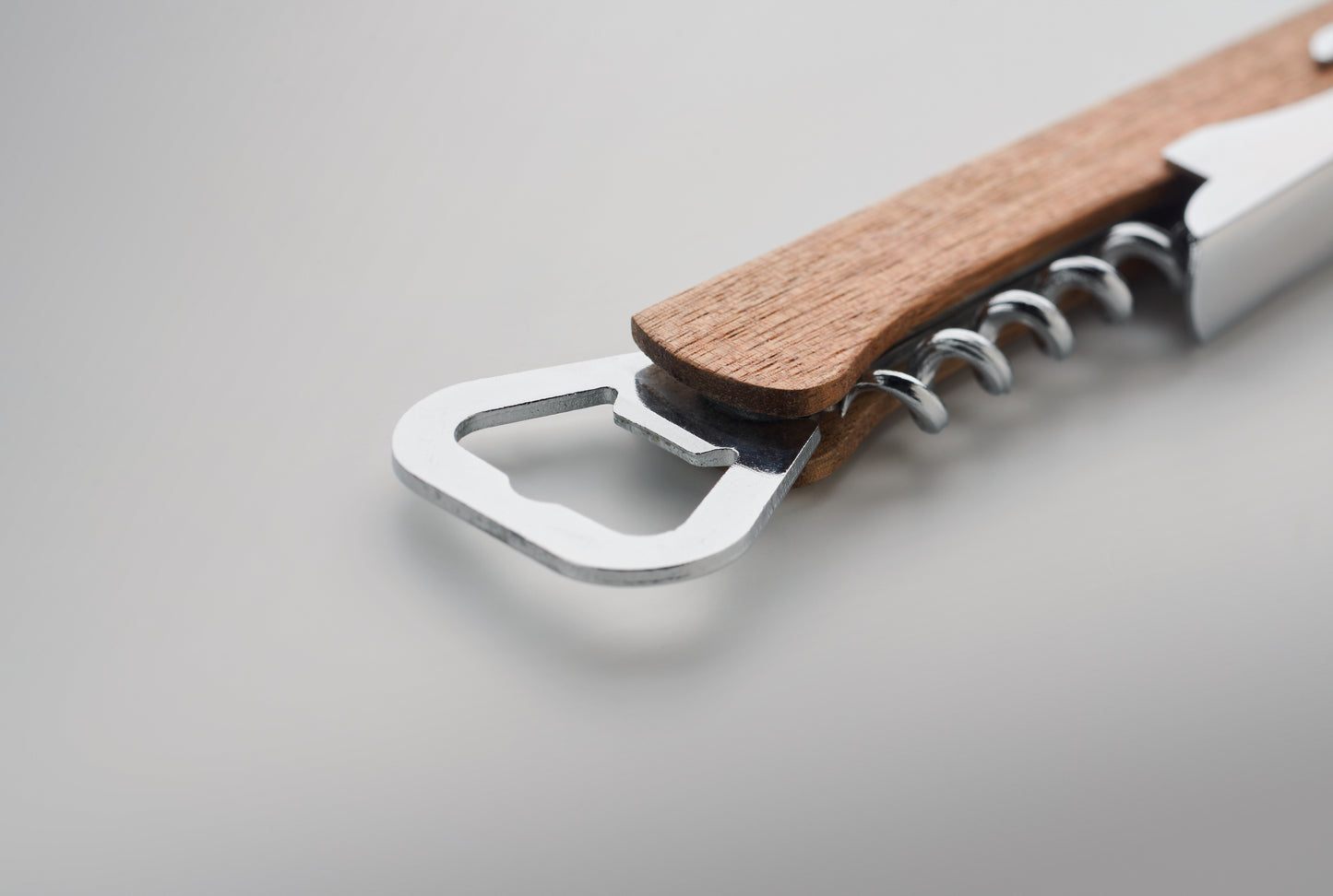 3 in 1 Flaschenöffner inkl. Korkenzieher 2 Kapselheber und Folienschneider. Griffteil aus