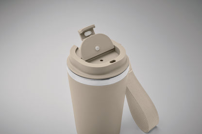 Doppelwandiger Becher aus recyceltem Edelstahl (90 % recycelter Edelstahl und 10 %