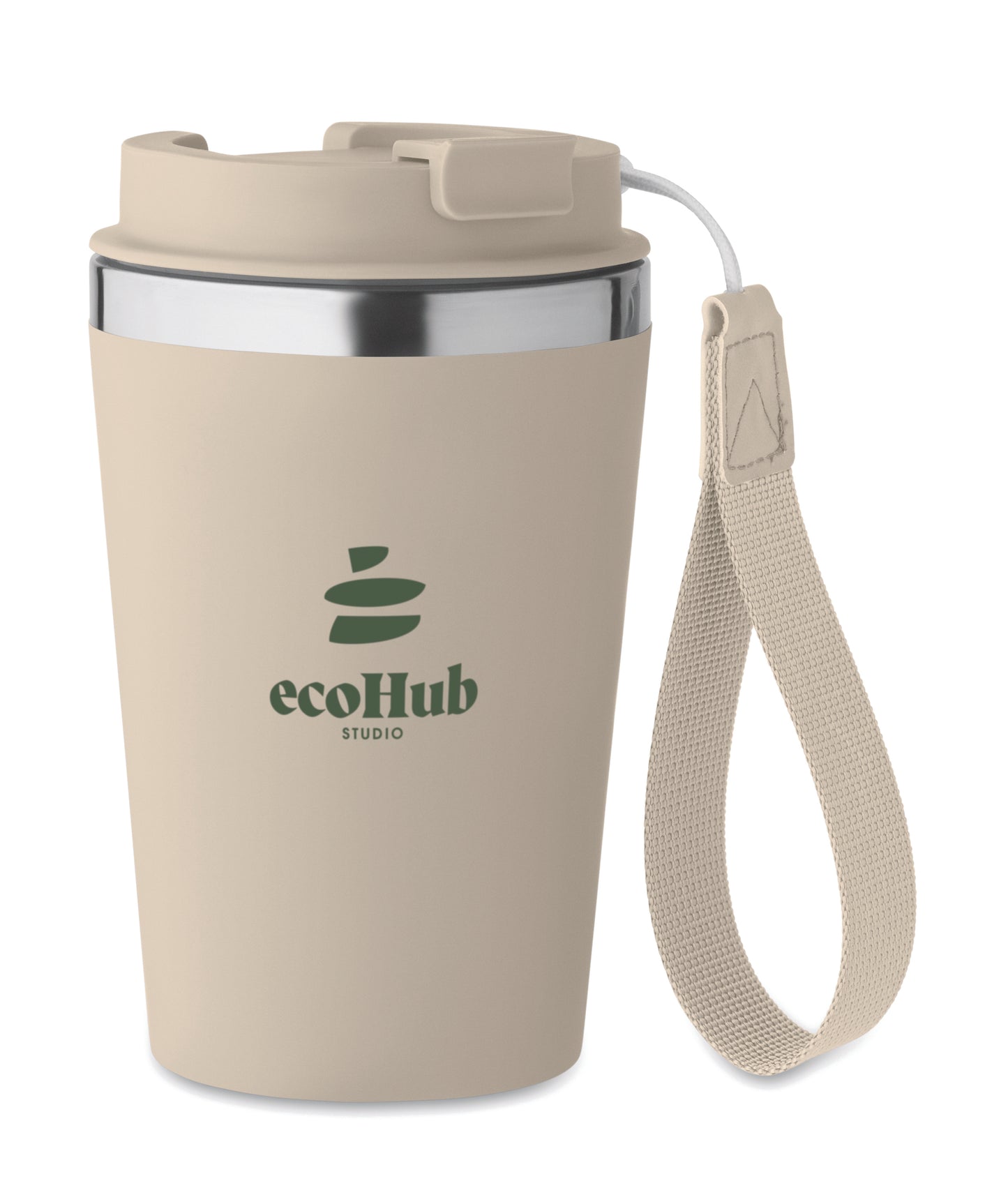 Doppelwandiger Becher aus recyceltem Edelstahl (90 % recycelter Edelstahl und 10 %