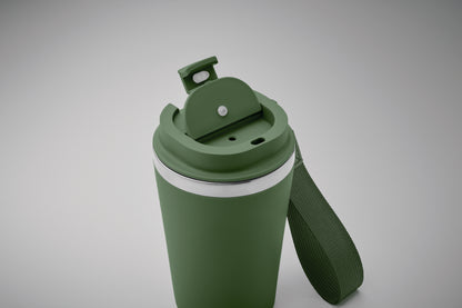 Doppelwandiger Becher aus recyceltem Edelstahl (90 % recycelter Edelstahl und 10 %