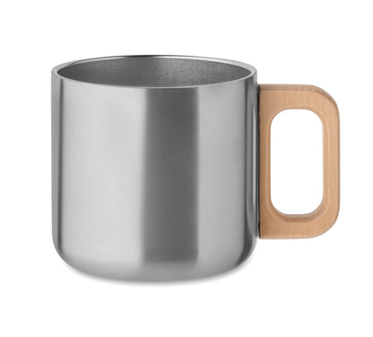Doppelwandiger Becher aus recyceltem Edelstahl (90 % recycelter Edelstahl und 10 %