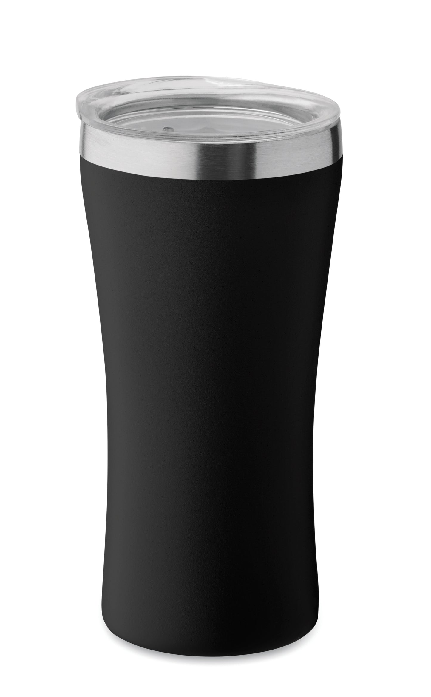 Kleiner doppelwandiger Becher aus recyceltem Edelstahl (90% recycelter Edelstahl und 10% Edelstahl).