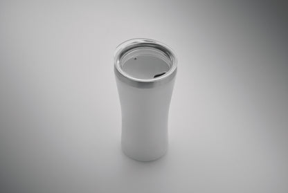Kleiner doppelwandiger Becher aus recyceltem Edelstahl (90% recycelter Edelstahl und 10% Edelstahl).